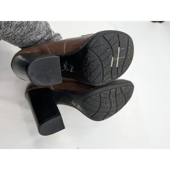 Born BOC Concept High Heel Loafers Tassel Brown Chunky Classic Career Office 7 - Picture 4 of 8